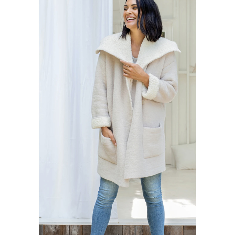 Barefoot Dreams Cream Teddy Jacket